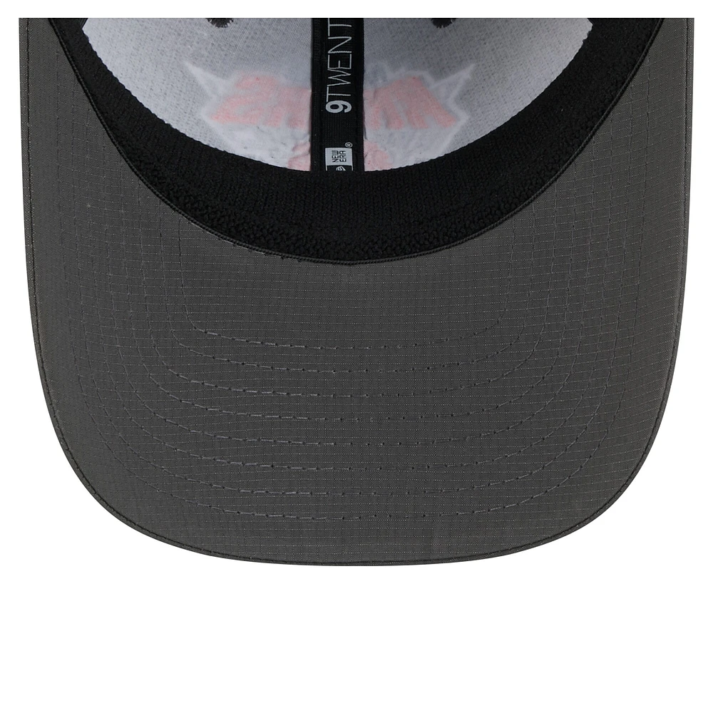 Casquette ajustable New Era 9TWENTY Active Ripstop des New York Knicks, couleur anthracite, pour homme
