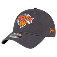 Men's New Era Charcoal New York Knicks Team 2.0 9TWENTY Adjustable Hat