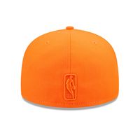 Men's New Era Cream/Orange York Knicks Cork Two-Tone 59FIFTY - Fitted Hat