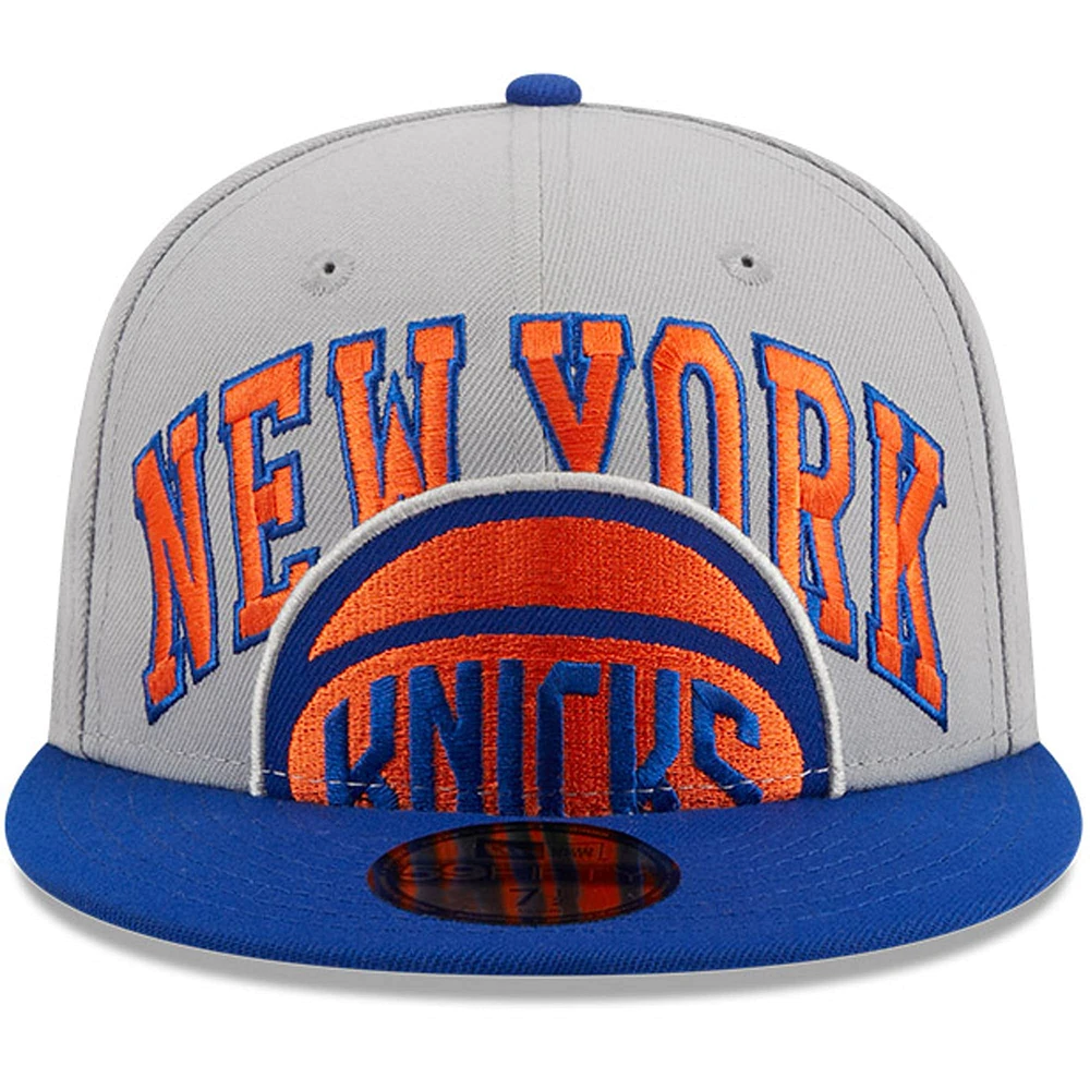 Men's New Era Gray/Blue York Knicks Tip-Off Two-Tone 59FIFTY Fitted Hat