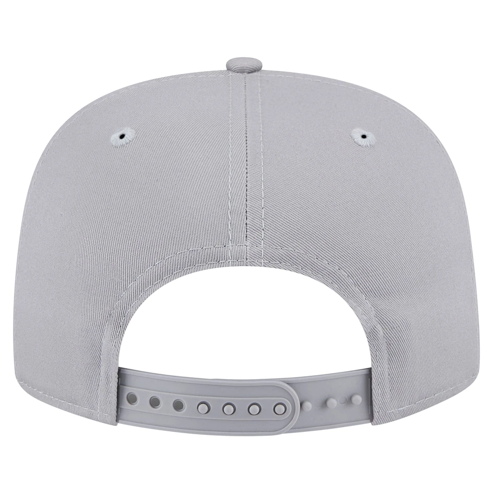 Casquette snapback grise New Era pour homme, motif golfeur rétro des New York Knicks