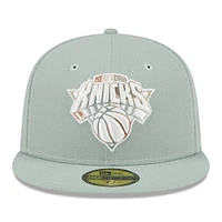 Men's New Era  Green York Knicks Springtime Camo 59FIFTY Fitted Hat