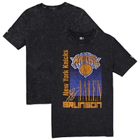 Men's New Era Jalen Brunson Black York Knicks Full Court Press Mineral Wash Player T-Shirt