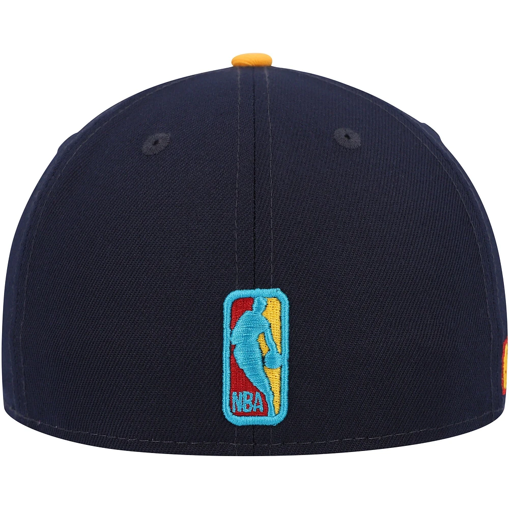 Casquette ajustée 59FIFTY Midnight des New York Knicks Era pour homme, bleu marine/doré