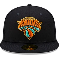 Men's New Era Navy/Mint York Knicks 59FIFTY Fitted Hat