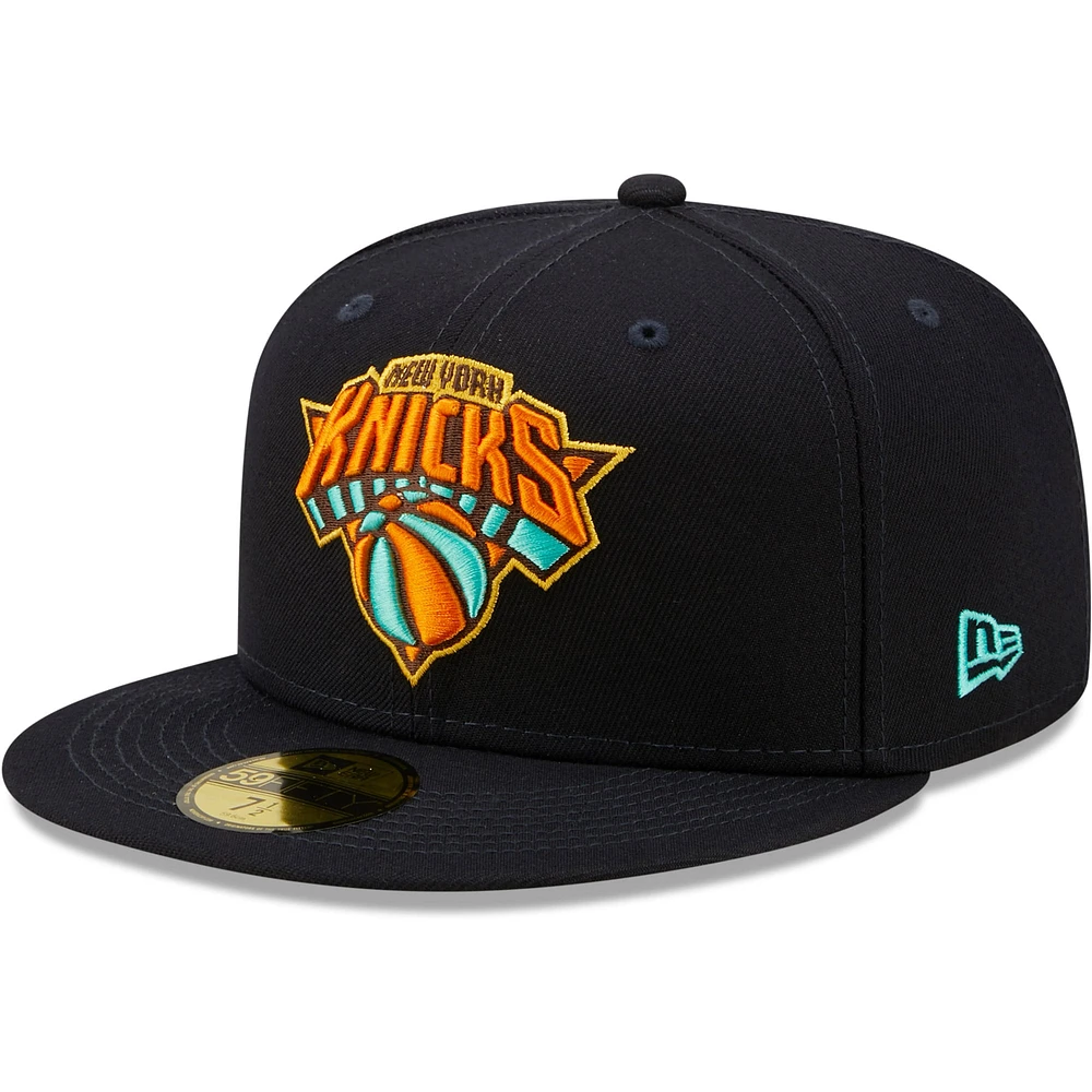 Men's New Era Navy/Mint York Knicks 59FIFTY Fitted Hat