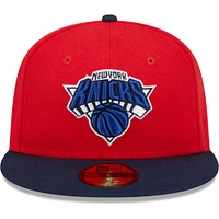 Casquette ajustée 59FIFTY des New York Knicks Era pour homme, rouge/bleu marine