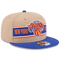 Casquette Snapback New Era New York Knicks 2024 NBA Draft 9FIFTY pour homme, beige/bleu