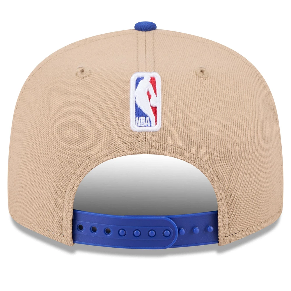 Casquette Snapback New Era New York Knicks 2024 NBA Draft 9FIFTY pour homme, beige/bleu