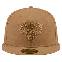 Men's New Era Tan York Knicks 59FIFTY Fitted Hat