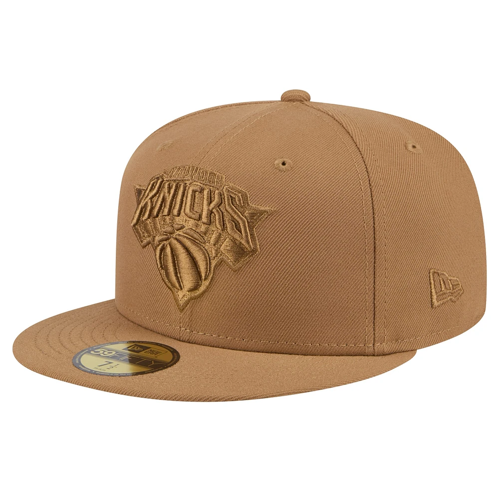 Men's New Era Tan York Knicks 59FIFTY Fitted Hat