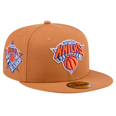 Men's New Era Tan York Knicks Color Pack 59FIFTY Fitted Hat