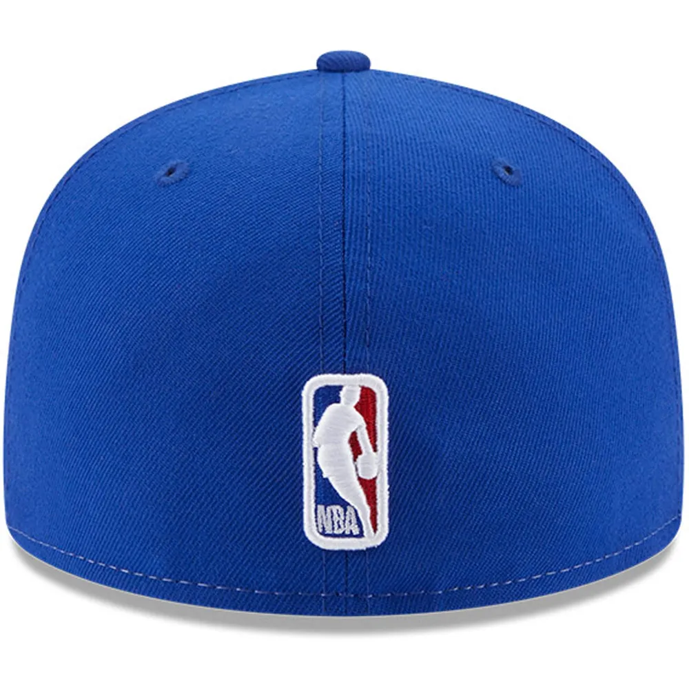 New Era Men's New Era White/Blue York Knicks Back Half 9FIFTY Fitted Hat