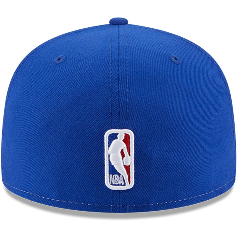 New Era Men's New Era White York Knicks Vice Blue Side Patch 59FIFTY Fitted  Hat