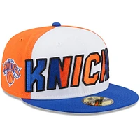 Casquette ajustée New Era York Knicks Back Half 9FIFTY pour homme, blanc/bleu