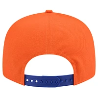 Men's New Era White/Blue New York Knicks Throwback Gradient Tech Font 9FIFTY Snapback Hat