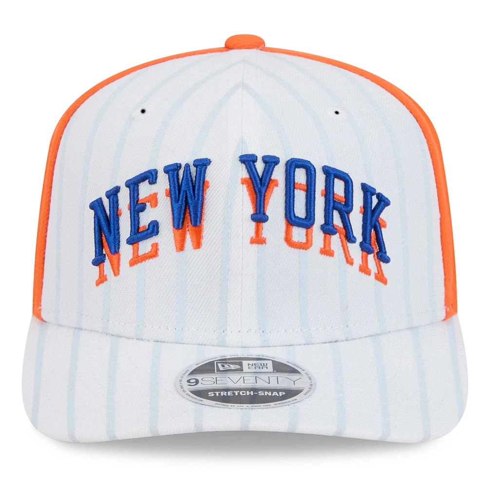 Men's New Era  White New York Knicks 2024/25 City Edition 9SEVENTY Stretch-Snap Hat