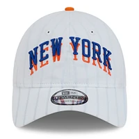 Casquette ajustable New Era New York Knicks City Edition 2024/25 9TWENTY pour homme blanche