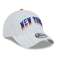 Casquette ajustable New Era New York Knicks City Edition 2024/25 9TWENTY pour homme blanche