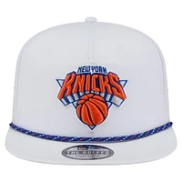 Men's New Era White New York Knicks Performance Rope Golfer Adjustable Hat