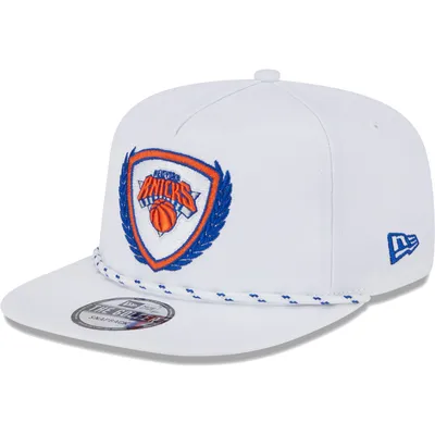 New York Knicks New Era The Golfer Crest Snapback Hat - White
