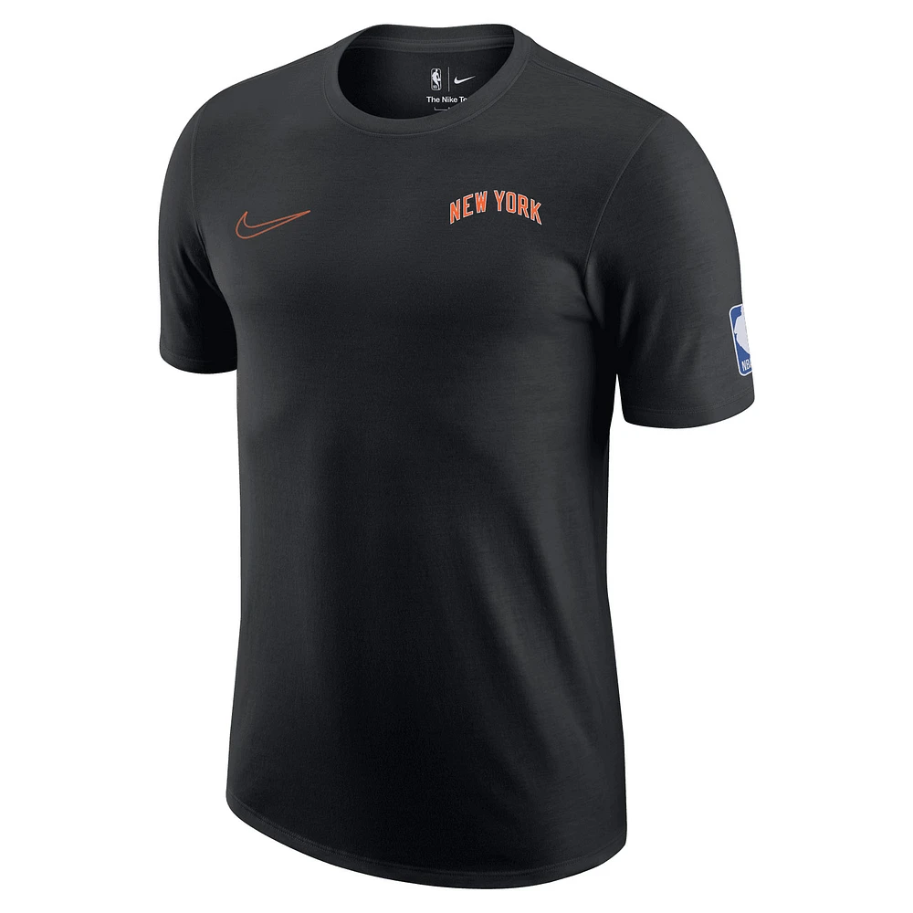 Men's Nike Black New York Knicks 2022/23 City Edition Courtside Max90 Backer Relaxed Fit T-Shirt