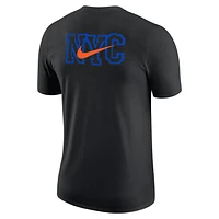 Men's Nike Black New York Knicks 2022/23 City Edition Courtside Max90 Backer Relaxed Fit T-Shirt