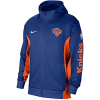 Sweat à capuche entièrement zippé Nike bleu New York Knicks 2023/24 Authentic Showtime pour homme