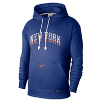 Men's Nike Blue New York Knicks 2024/25 City Edition Courtside Standard Issue Pullover Hoodie