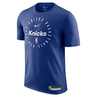 T-shirt Nike bleu New York Knicks 2024/25 Legend pour homme, entraînement sur le terrain