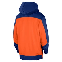 Sweat à capuche entièrement zippé Nike New York Knicks Authentic On-Court Showtime Performance bleu pour homme