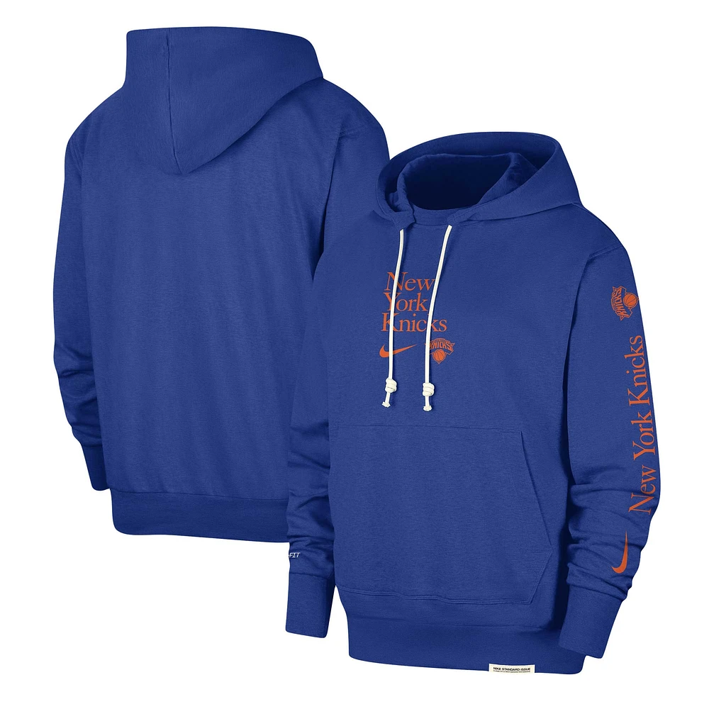 Sweat à capuche Nike bleu New York Knicks Authentic Performance pour homme