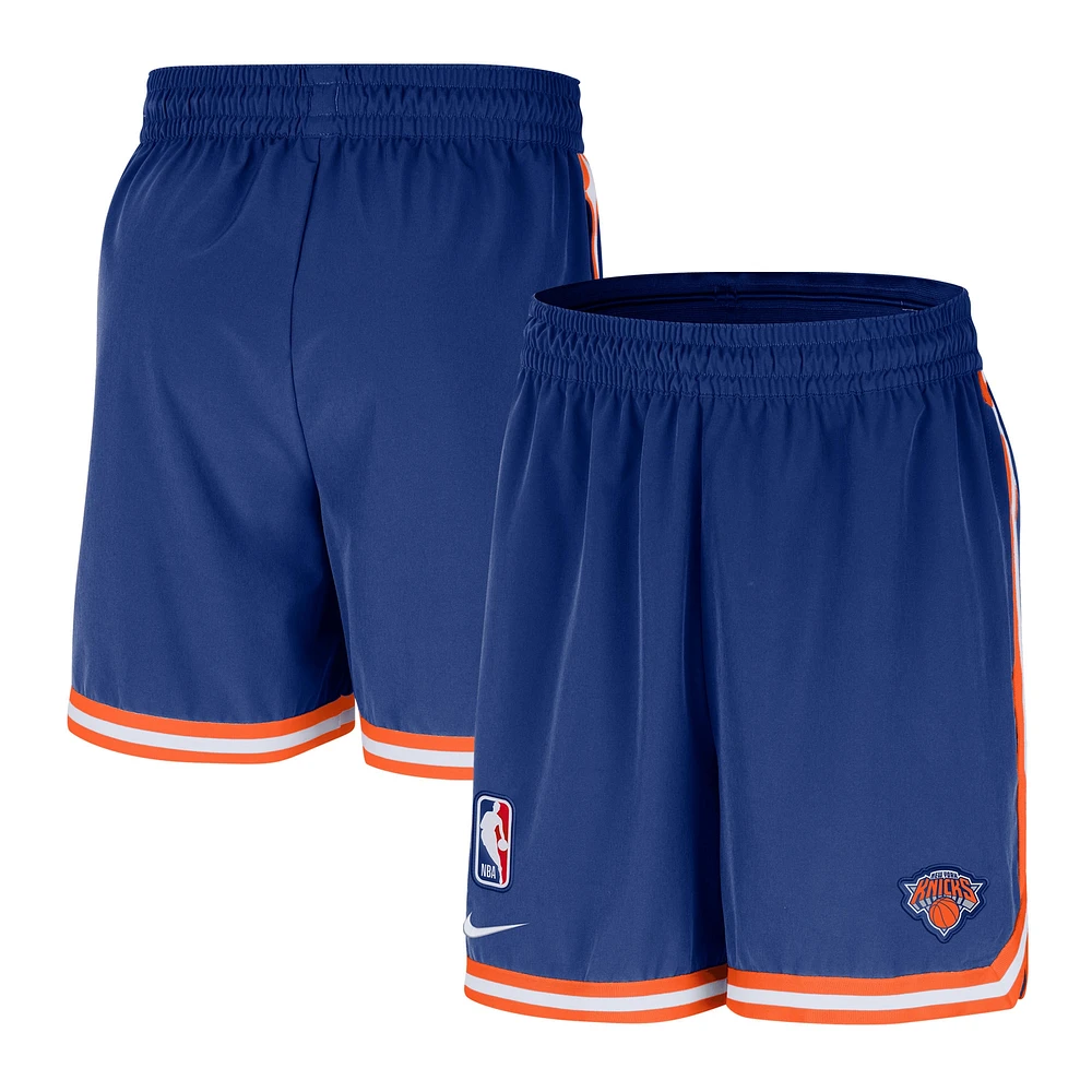 Short tissé Nike bleu New York Knicks Authentic Pre-Game Performance pour homme