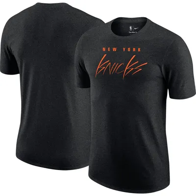 New York Knicks Nike Courtside Versus Flight Max90 T-Shirt - Heather Black