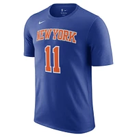 Men's Nike Jalen Brunson Blue New York Knicks Icon Edition Name & Number T-Shirt