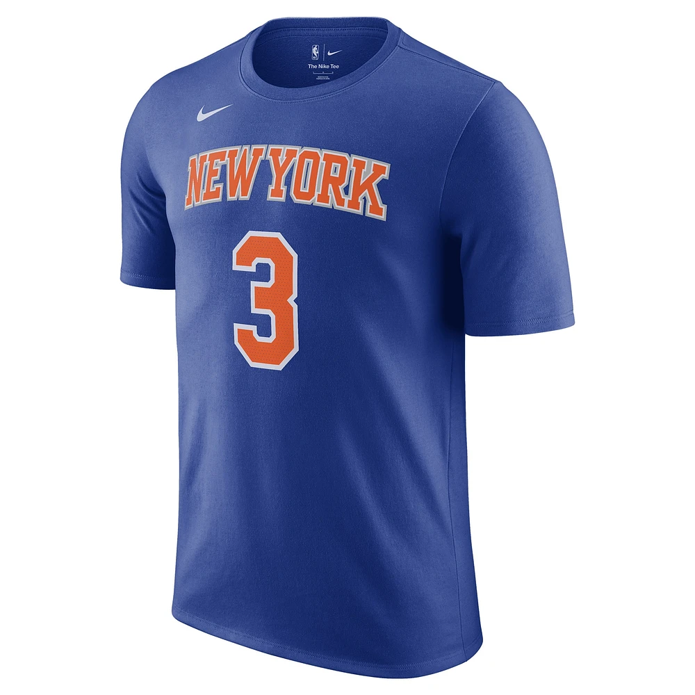 Men's Nike Josh Hart Blue New York Knicks Icon Edition Name & Number T-Shirt