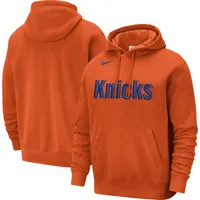 Sweat à capuche enfiler Nike New York Knicks Courtside Versus Stitch pour homme orange