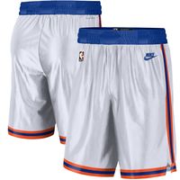 Men's Nike White/Blue New York Knicks 2021/22 Classic Edition Swingman Performance Shorts