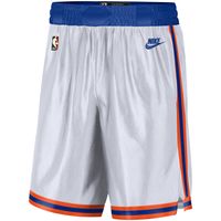 Men's Nike White/Blue New York Knicks 2021/22 Classic Edition Swingman Performance Shorts