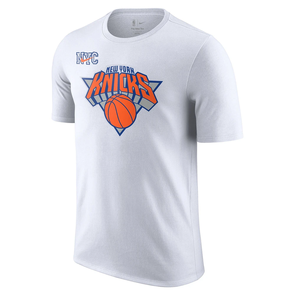 Men's Nike White New York Knicks 2024/25 City Edition Essential Logo T-Shirt