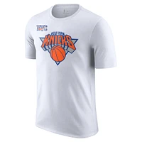 T-shirt Nike blanc avec logo Essential City Edition New York Knicks 2024/25 pour homme