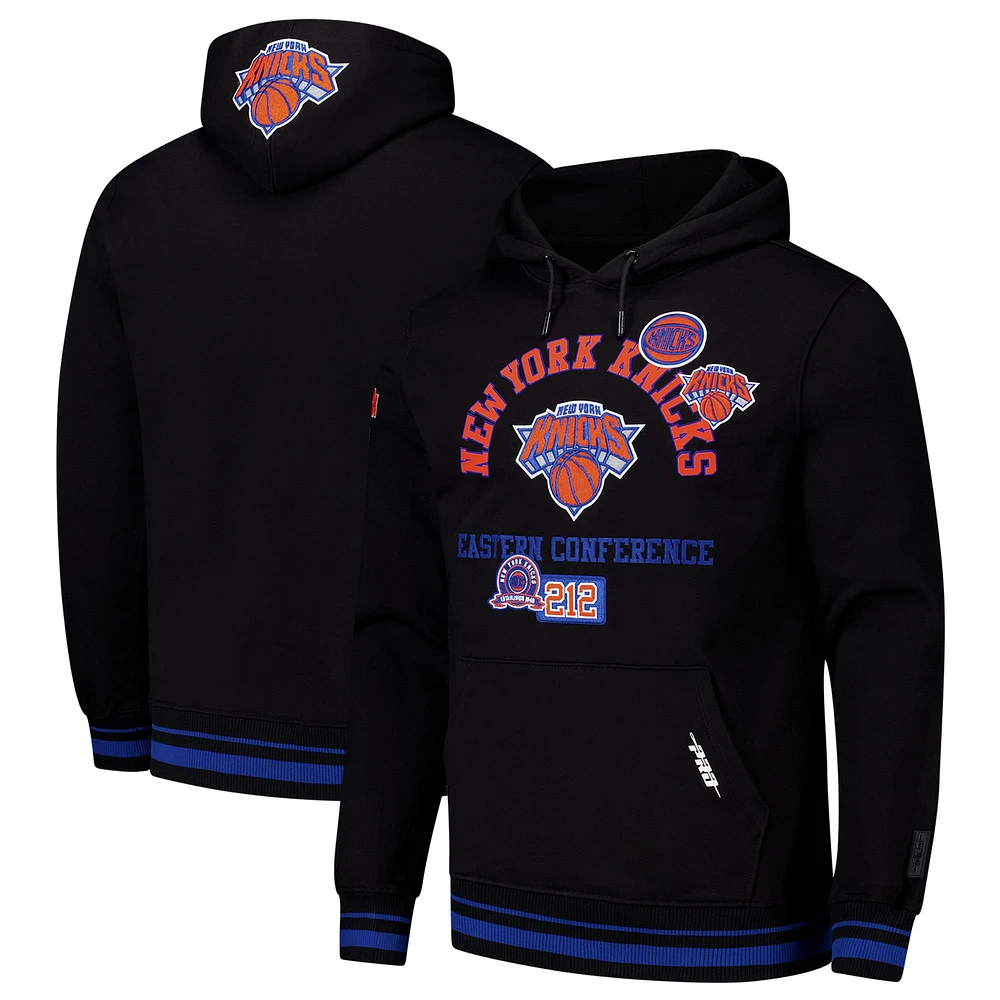 Sweat à capuche noir Pro Standard pour homme avec code régional des New York Knicks