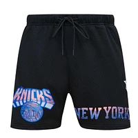 Men's Pro Standard Black New York Knicks City Scape Mesh Shorts