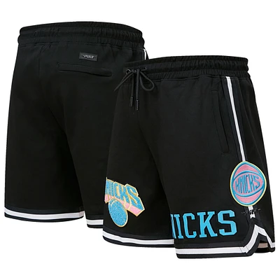 Short néon délavé New York Knicks Pro Standard noir pour homme