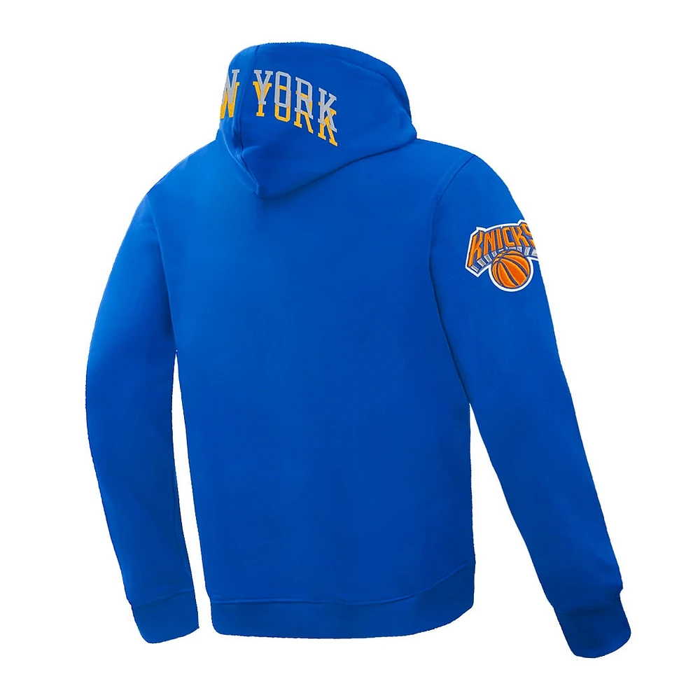 Men's Pro Standard Blue New York Knicks 2024/25 City Edition Pullover Hoodie