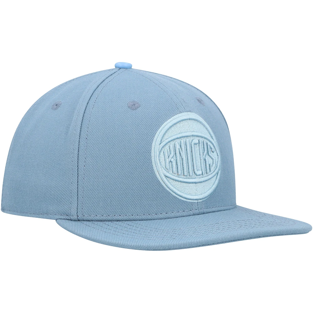 Casquette Snapback ton sur ton Pro Standard bleue des New York Knicks pour hommes