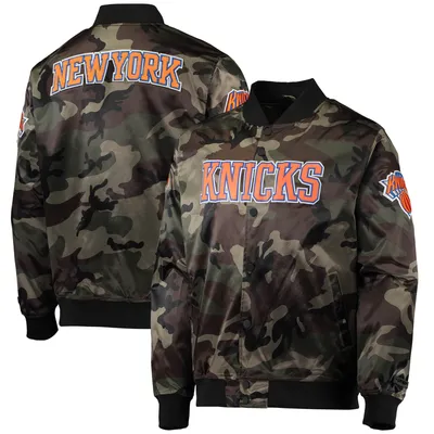 New York Knicks Pro Standard Satin Full-Snap Jacket - Camo