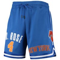 Men's Pro Standard Derrick Rose Blue New York Knicks Player Replica Shorts