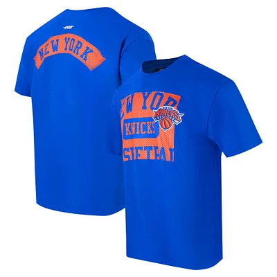 T-shirt Pro Standard Royal New York Knicks Made To Play à épaules tombantes pour hommes