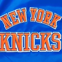 Veste à boutons-pression en satin sublimé Pro Standard Royal New York Knicks pour homme